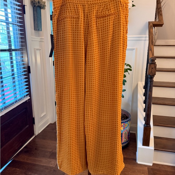 House of Harlow 1960 x Revolve NWT Golden Velvet High Rise Wide-Leg Pants - Picture 5 of 7